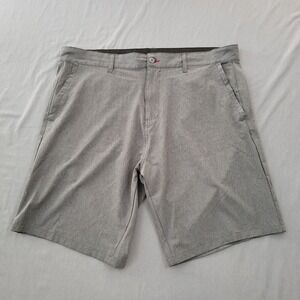 Burnside Mens Grey Hybrid Shorts Size 40 Stretch Recycled GREY Golf Casual